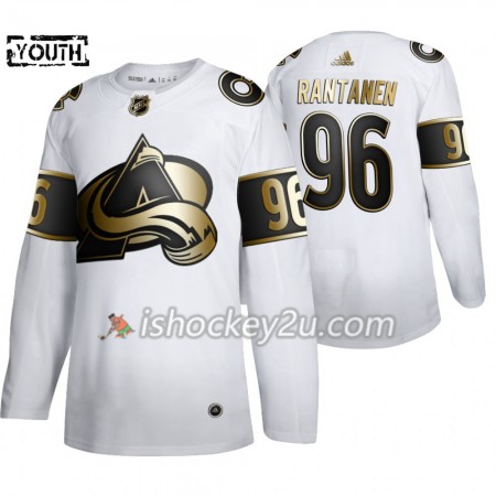 Børn NHL Colorado Avalanche Trøje Mikko Rantanen 96 Adidas 2019-20 Golden Edition Hvid Authentic